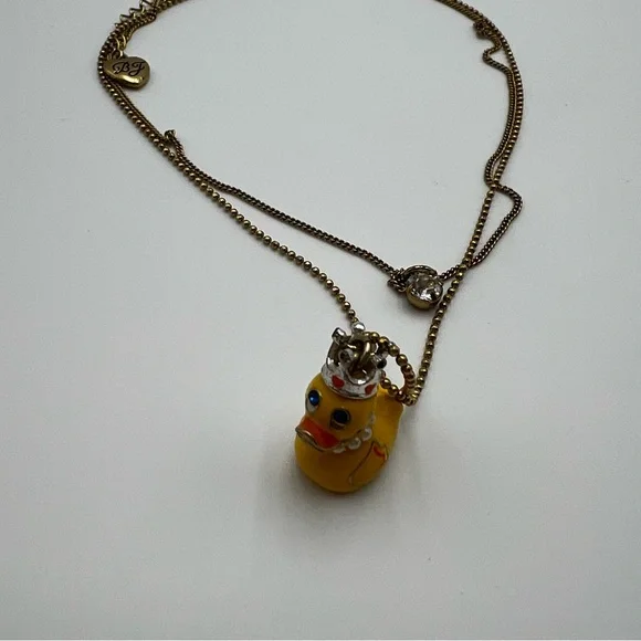 RARE Vintage Betsey Jonson Dollhouse Rubber Ducky Necklace - Picture 9 of 14